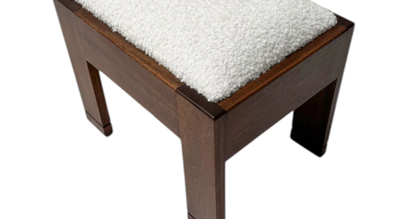 Art Deco Modernist Stool by J.A. Muntendam for L.O.V. Oosterbeek, 1920s